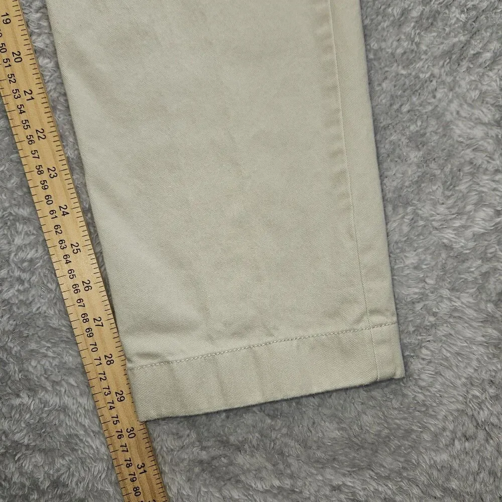 J.Crew Mens Beige The Driggs Chino Pants 35x32 Khaki Preppy Classic